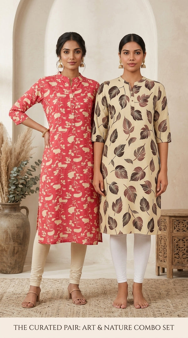 Nature & Blossom Kurti Combo