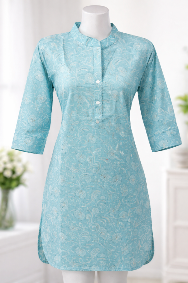 Sky Bloom Printed Kurti Secondary