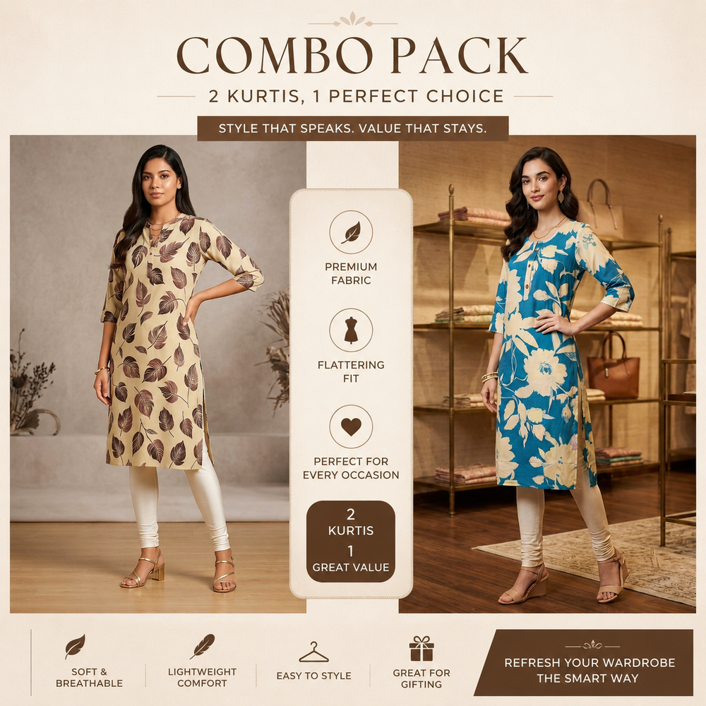 Premium Printed Kurti Twin Pack