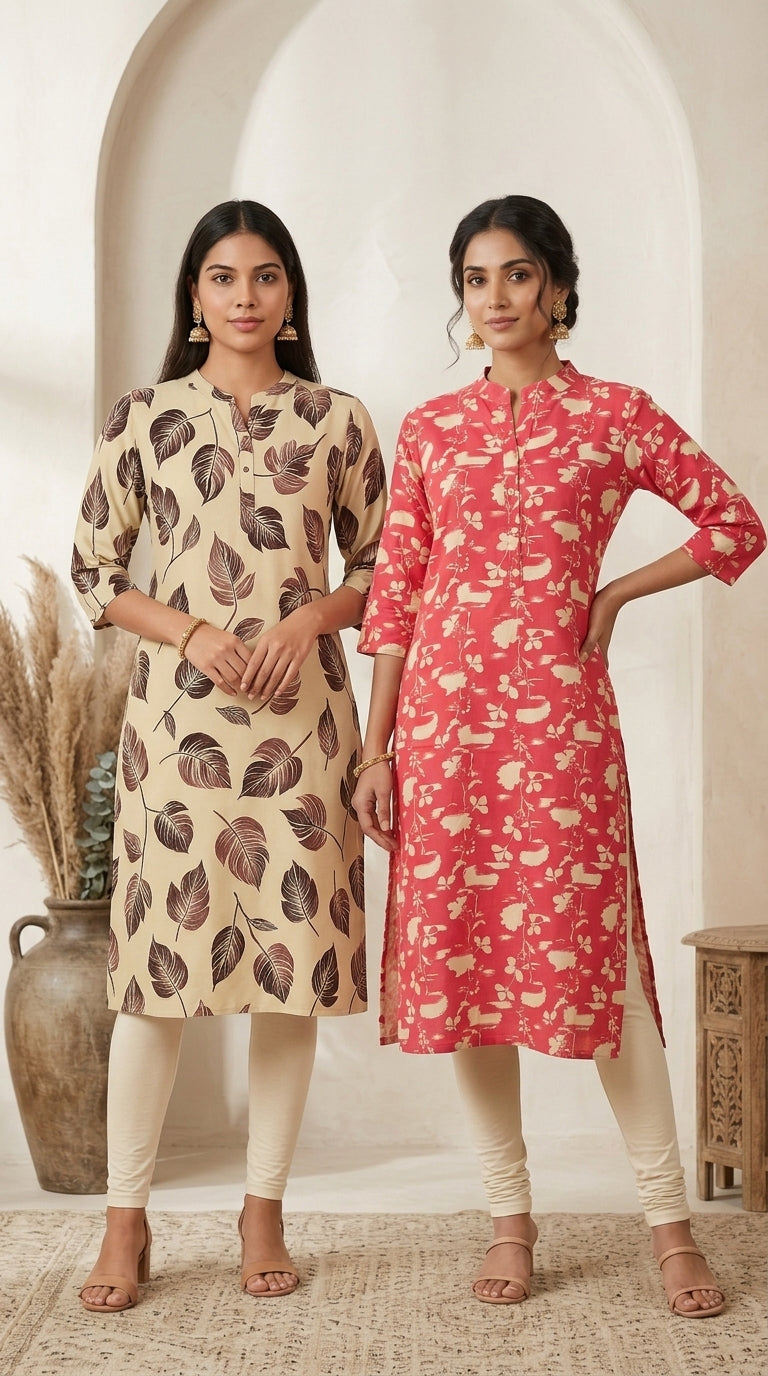 Nature & Blossom Kurti Combo