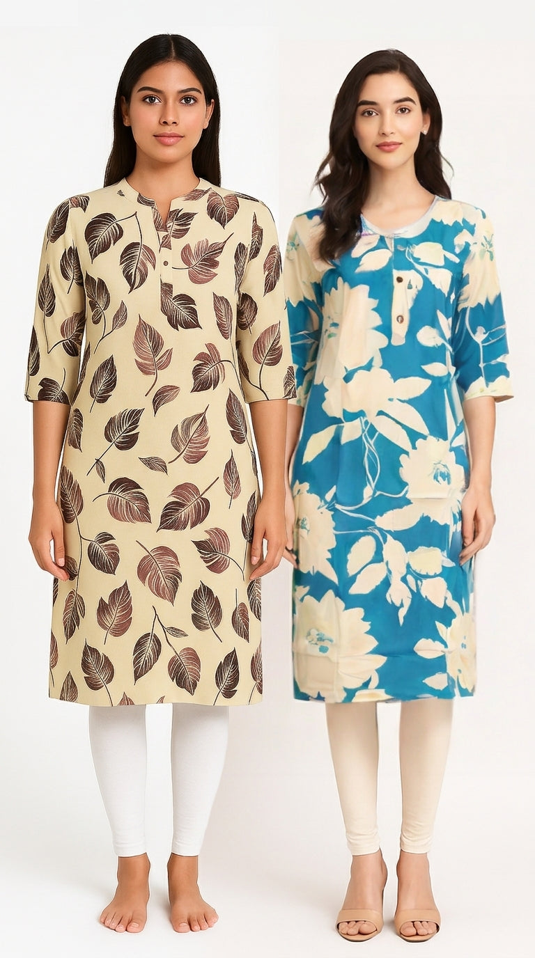 Premium Printed Kurti Twin Pack