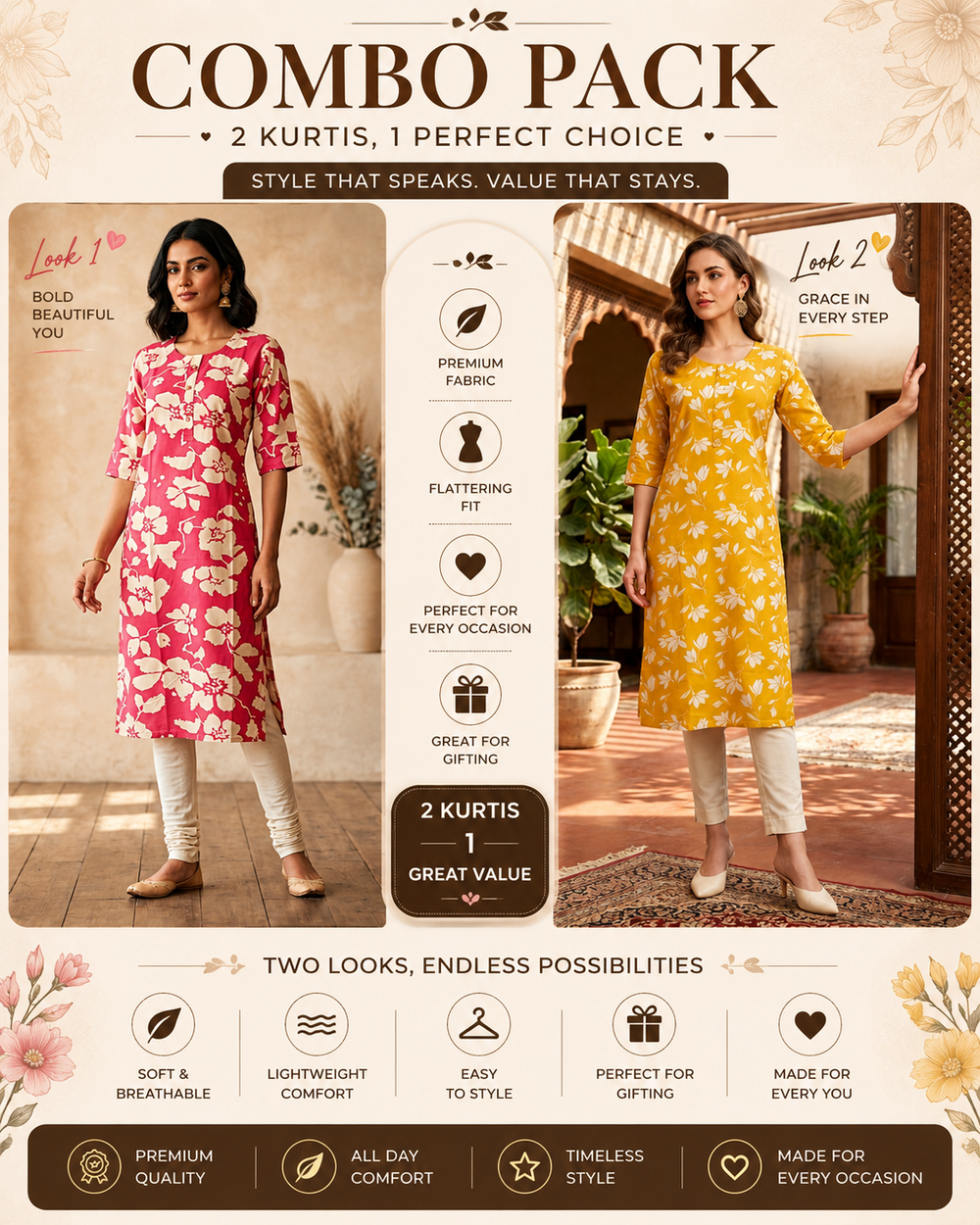 Blossom & Sunshine Kurti Set