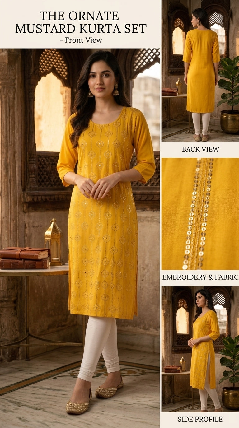 Sunshine Embroidered Kurti