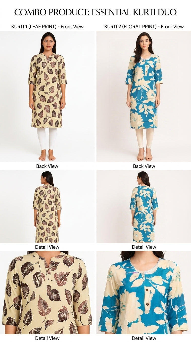 Premium Printed Kurti Twin Pack