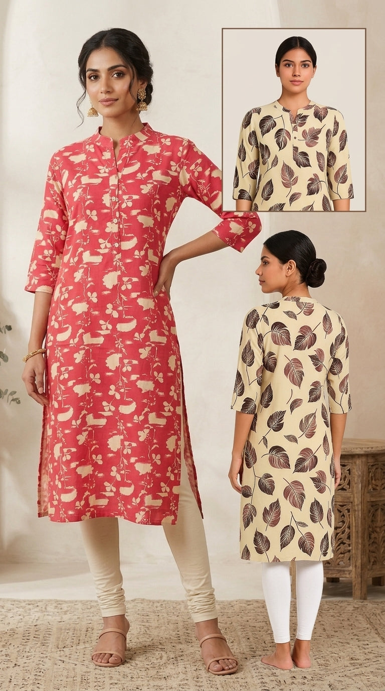 Nature & Blossom Kurti Combo