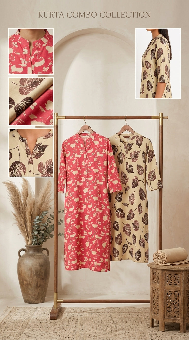Nature & Blossom Kurti Combo