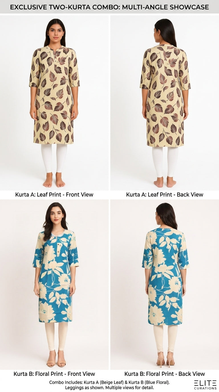 Premium Printed Kurti Twin Pack