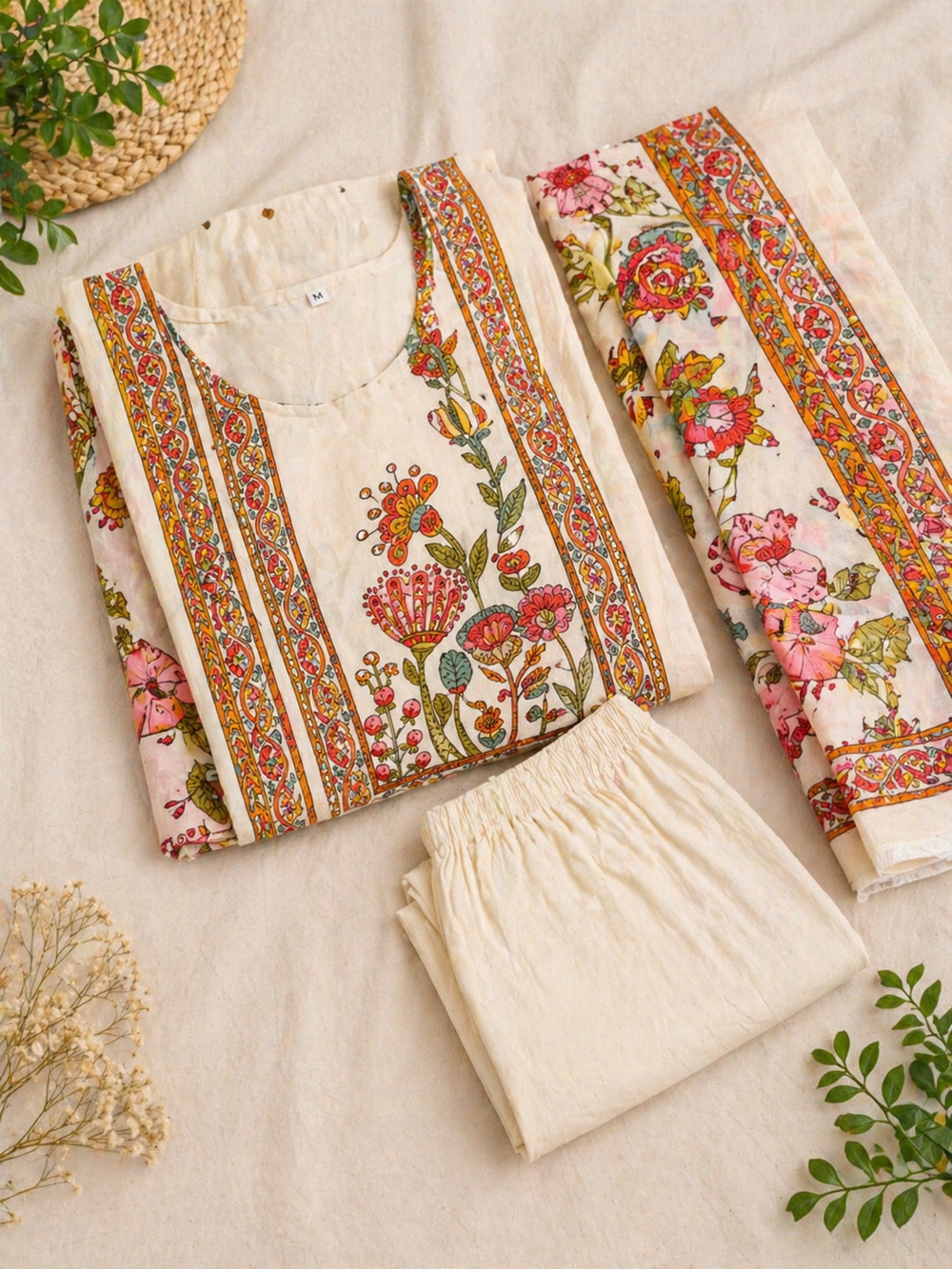 Ivory Bloom Floral Kurta Set