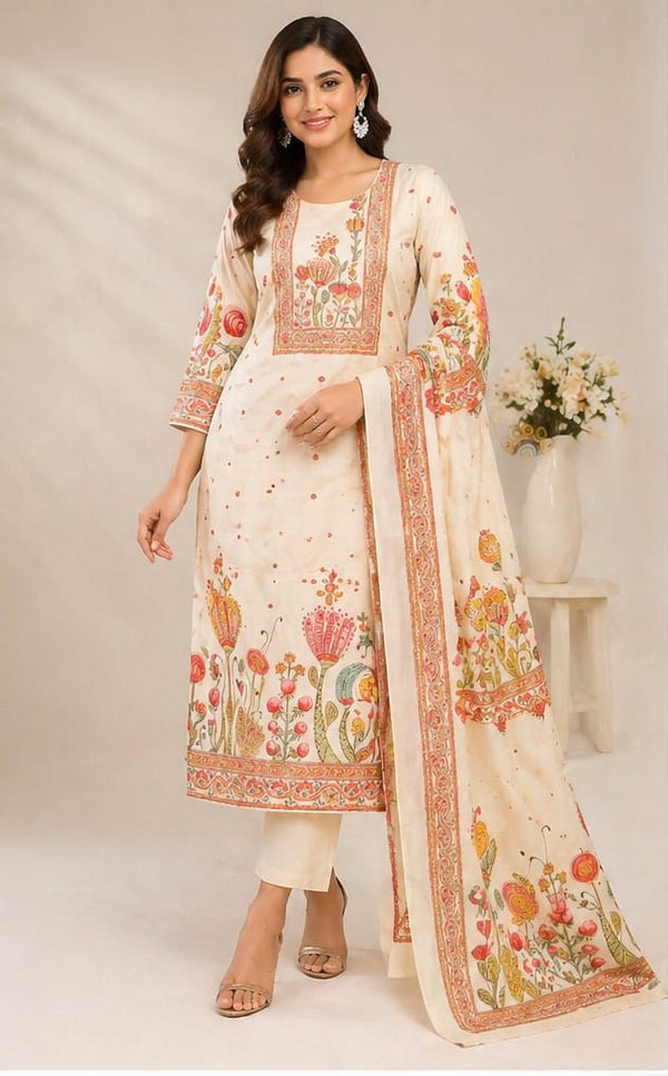Ivory Bloom Floral Kurta Set