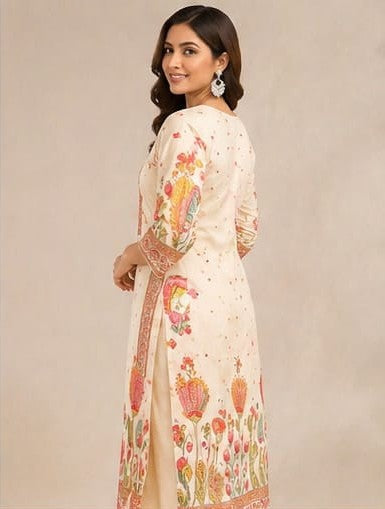 Ivory Bloom Floral Kurta Set