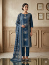 Elegant Blue Ethnic Suit Set with Dupatta
