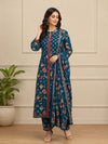 Royal Blue Printed Kurta Set