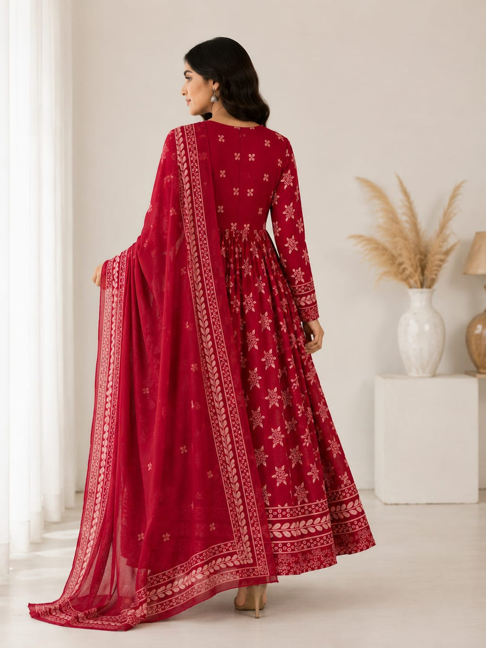Ruby Bloom Anarkali Set