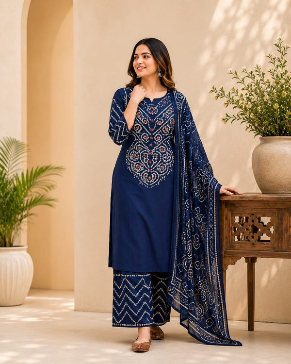 Royal Blue Traditional Suit Set Secondary