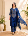 Royal Blue Traditional Suit Set