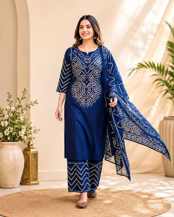 Royal Blue Traditional Suit Set