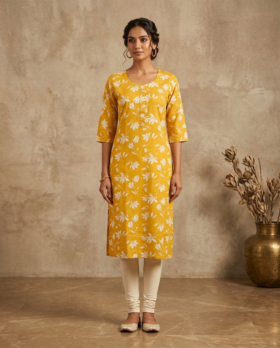 Sunshine Petals Everyday Kurti