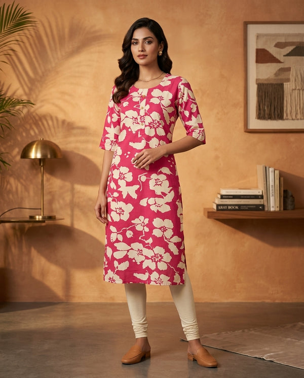 Pink Blossom Everyday Kurti