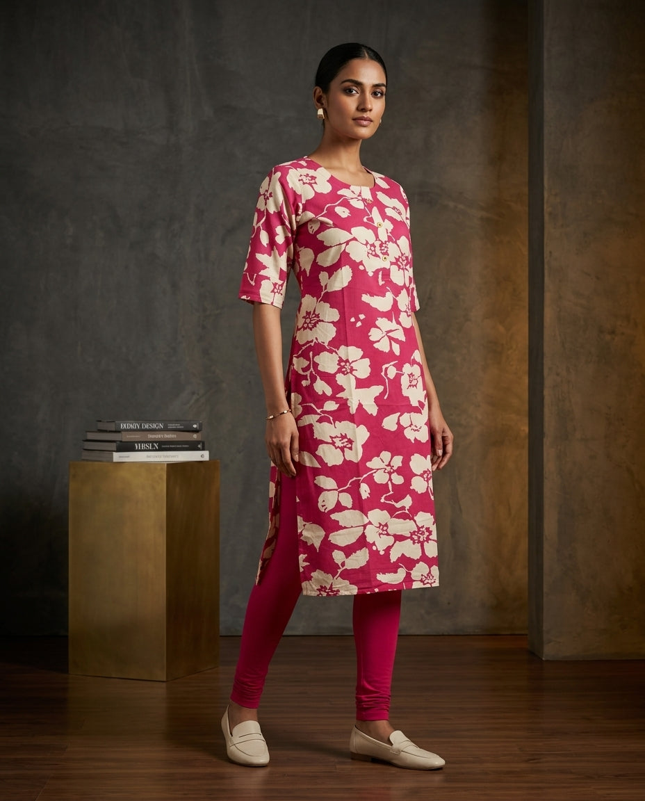 Pink Blossom Everyday Kurti